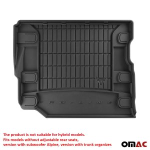 Jeep Wrangler Unlimited JL Trunk Mat - Omac - Proline TPE - Black - 2018-2025